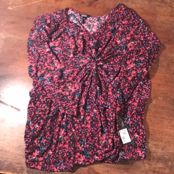 •CLEAR-OUT• 3/18 DAISY FUENTES WATERCOLOR PRINT BLOUSE - Picture 1 of 4